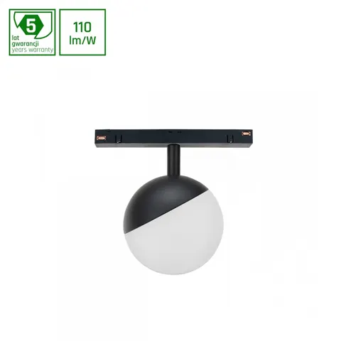 SYSTEM SHIFT - GLOBE oprawa kula na szynoprzewód 100x148mm 5W 165st czarna SPECTRUM