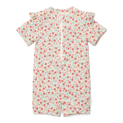 Swimsuit z krótkim rękawem Sunny Flowers / Little Dutch