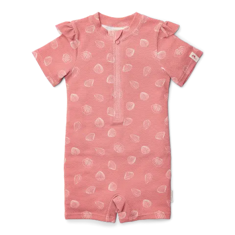 Swimsuit z krótkim rękawem Ocean Treasures Pink / Little Dutch