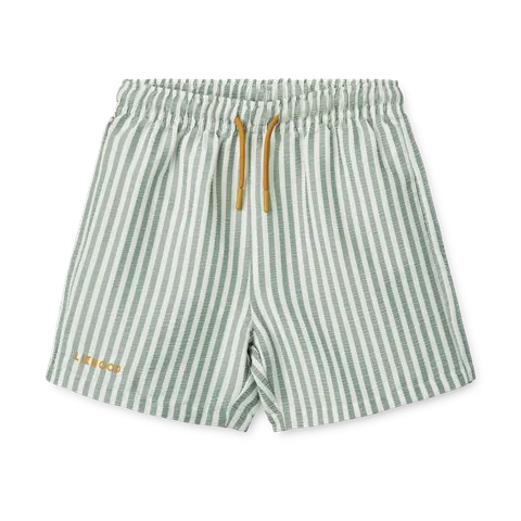 Szorty kąpielowe Duke - stripe peppermint, crisp white / Liewood