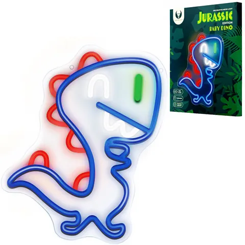 Neon LED JURASSIC DINO BABY multikolor z ściemniaczem + USB FLNJ01; T-90850, Forever Light, PLASTROL