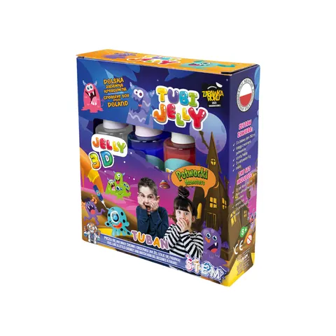 Zestaw Tubi Jelly 3 kolory - potworki / Tuban Halloween