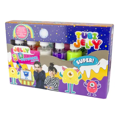 Zestaw Tubi Jelly 6 kolorów - potworki / Tuban Halloween