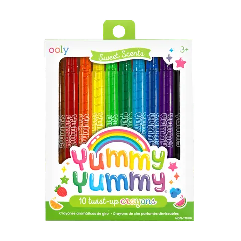 Pachnące kredki świecowe Yummy, 10 kredek / Ooly