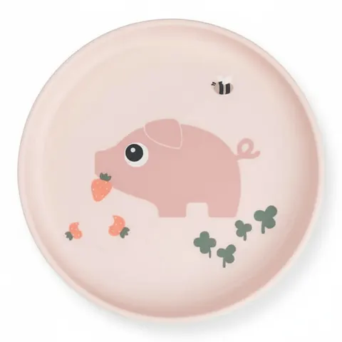 Talerzyk dla dziecka Foodie Tiny Farm Powder / Done by Deer