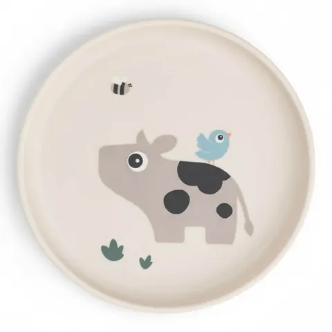 Talerzyk dla dziecka Foodie Tiny Farm Sand / Done by Deer