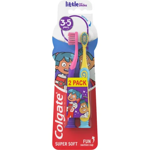 COLGATE Szczoteczka do zębów dla dzieci 3-5 lat SUPER SOFT, 2 szt