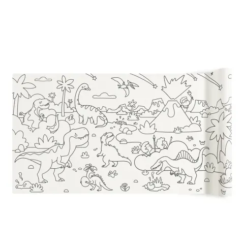 Kolorowanka w rolce samoprzylepna – Dinozaury (4 m) od Mideer