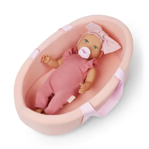 Lullababy Lalka NIEMOWLĘ z miękkim KOSZEM – GONDOLĄ