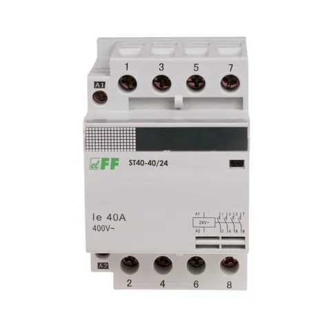 Stycznik modułowy, montaż na szynie, styki 4NO, 40A 24V AC