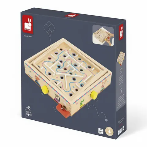 Gra zręcznościowa Labirynt Ball Maze Applepop 5+ / Janod