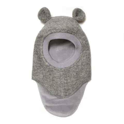 Kominiarka z uszkami misia - Medium Grey Melange / HUTTEliHUT