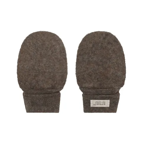 Rękawiczki 100% wełny merino - Brown Melange / HUTTELiHUT
