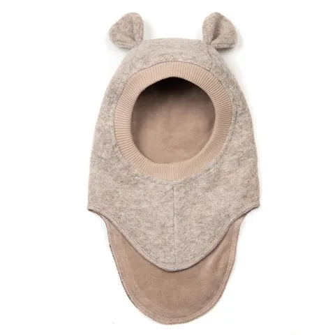 Kominiarka z uszkami misia - Camel Melange / HUTTEliHUT