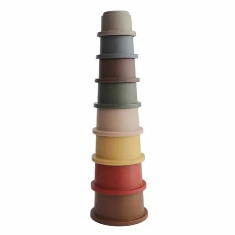 USZKODZONE OPAKOWANIE: Stacking Tower - wieża z kubeczków RETRO / Mushie
