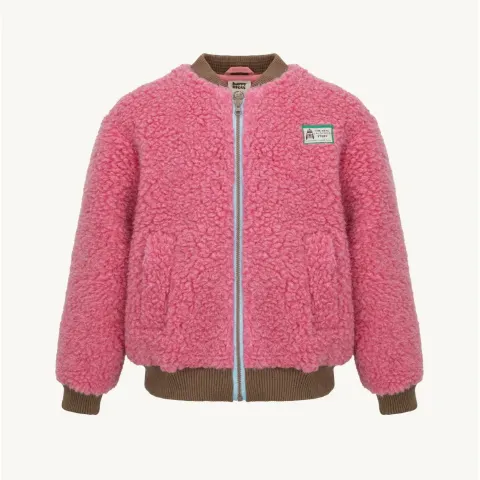 Kurtka wełniana merino - dusty pink / Happymess