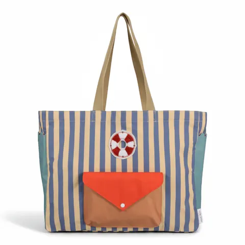 Torba shopperka - blue whale, sandy yellow / STICKY LEMON