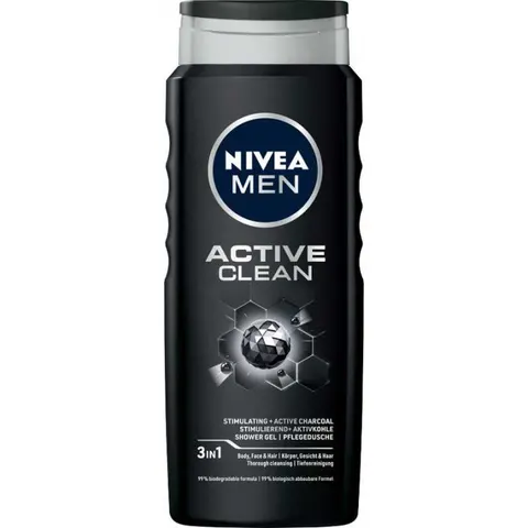 NIVEA MEN Żel pod prysznic ACTIVE CLEAN, 500 ml