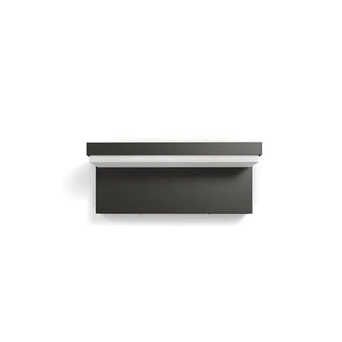 Oprawa elewacyjna Bustan, 2x4,5W żródła LED wymienne w zestawie, 1000lm, 4000K neutralna biel, obudowa aluminium wysxdłxszer 9,2x22x7,8cm antracyt; PHILIPS