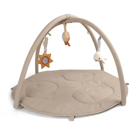 Mata edukacyjna z 3 zabawkami - Beige / Filibabba