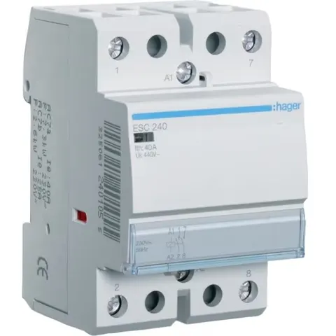 Stycznik 230VAC 2NO 40A AC-7a/b modułowy 3M; ESC240, HAGER