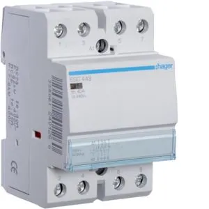 Stycznik 230VAC 3NO+1NC 40A AC-7a/b modułowy 3M; ESC443, HAGER