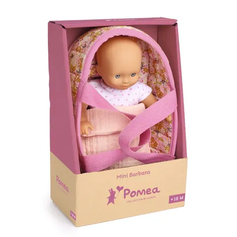 Lalka MINI BARBARA w materiałowym koszu. Djeco