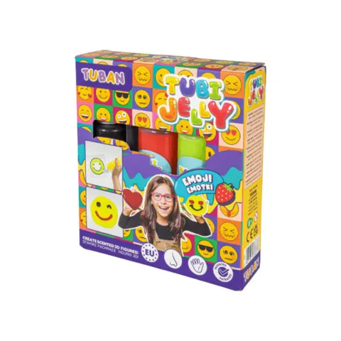 Zestaw Tubi Jelly 3 kolory - emotki / Tuban
