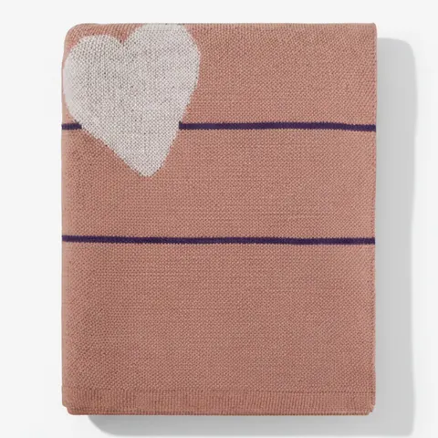Koc merino 75 x 95 cm - sweatheart baby / The Story Makers