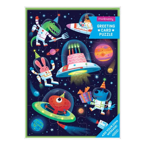Puzzle-kartka z życzeniami Kosmos 12el. 3+ / Mudpuppy