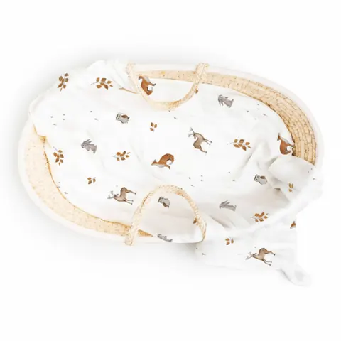 Otulacz kocyk bambusowy WOODLAND / Layette