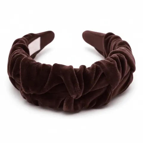 Opaska Marszczulka Velvet CHOCOLATE / UL&KA