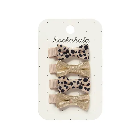 Spinki do włosów Leopard Shimmer Mini Bow / Rockahula Kids
