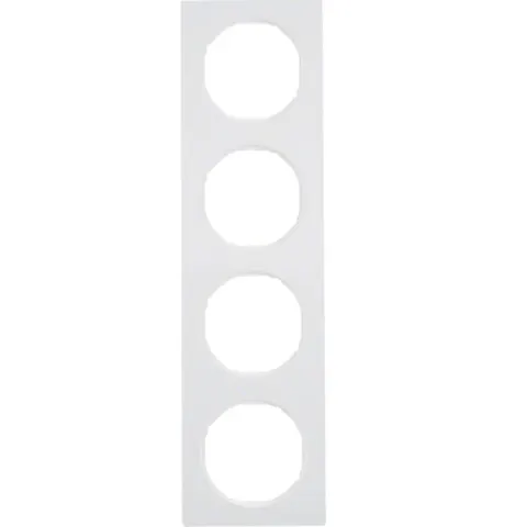 R.3 Ramka 4-krotna, biały, połysk; 10142289, BERKER by HAGER