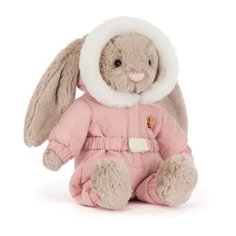 Króliczek beżowy w kombinezonie zimowym 31cm / Jellycat
