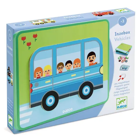 Magnetyczne puzzle Inzebox POJAZDY / Djeco