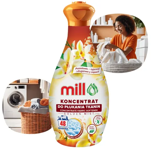 MILL koncentrat do płukania tkanin 1,3L GOLDEN MIST