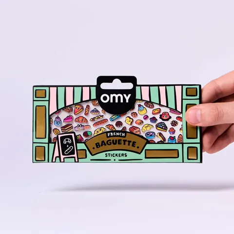 Odlotowe winylowe naklejki - BOUTIQUE FRANCUSKA PIEKARNIA / OMY