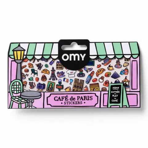 Odlotowe winylowe naklejki - BOUTIQUE PARYŻ / OMY