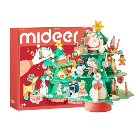 Puzzle obrotowe z pozytywką Choinka 3D / Mideer
