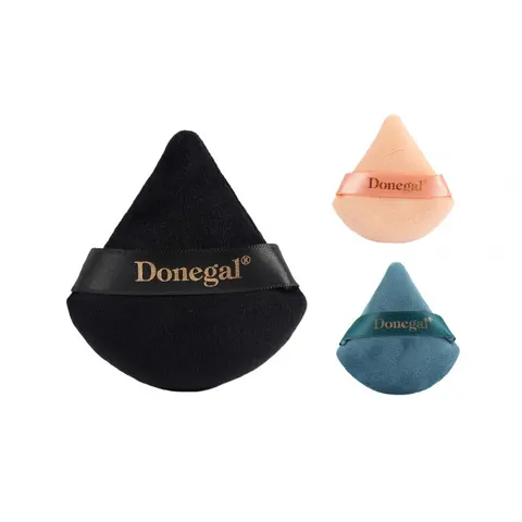 DONEGAL Puszek do pudru WELUROWY TRÓJKĄTNY, 1 szt