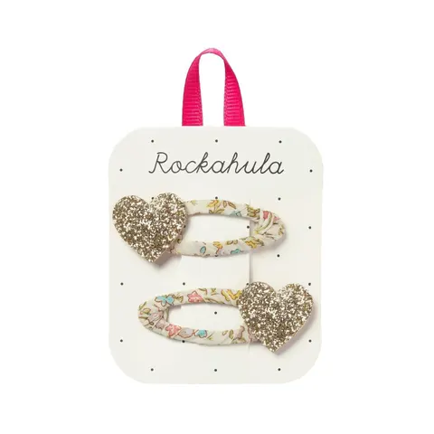 Spinki do włosów Petal Glitter Heart / Rockahula Kids