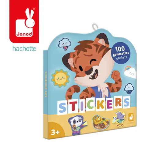Naklejki 100 szt. ZWIERZĄTKA i EMOCJE 3+, Janod