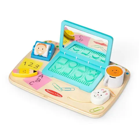 Drewniany laptop edukacyjny dla najmłodszych / Melissa & Doug