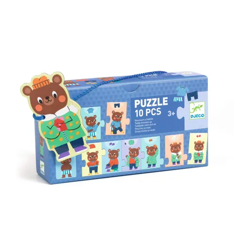 Puzzle 10 elem. UBIERANKI MISIA TEDDY'EGO / Djeco