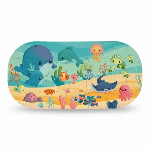 USZKODZONE OPAKOWANIE: Puzzle do kąpieli Ocean 28 elementów 3+ / Janod