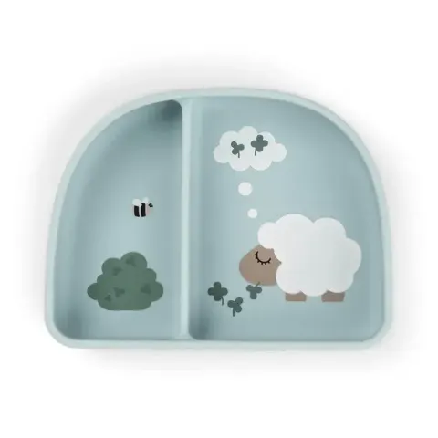 Talerzyk na przekąski z przyssawką Tiny Farm Blue / Done by Deer