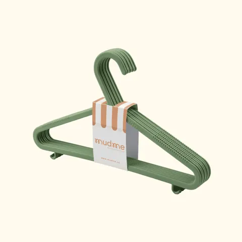 Wieszaki 8szt. - Sage Green / Mudme