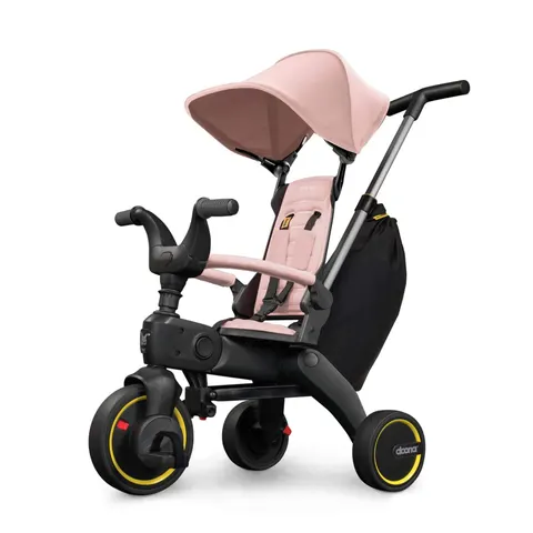 Składany rowerek trójkołowy Liki S3 - Blush Pink / Doona