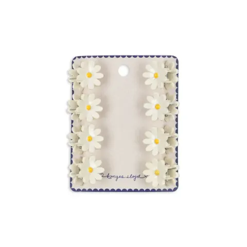Zestaw 8 spinek do włosów - antique white / Konges Slojd